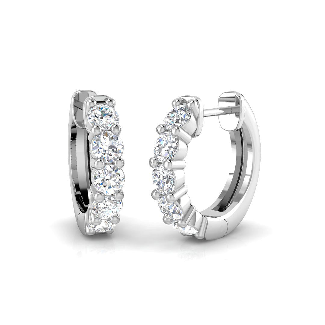 9ct White Gold 1.01ct G SI2 Diamond Earrings