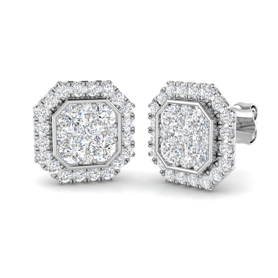 9ct White Gold 1.44ct Laboratory Grown CVD Earrings