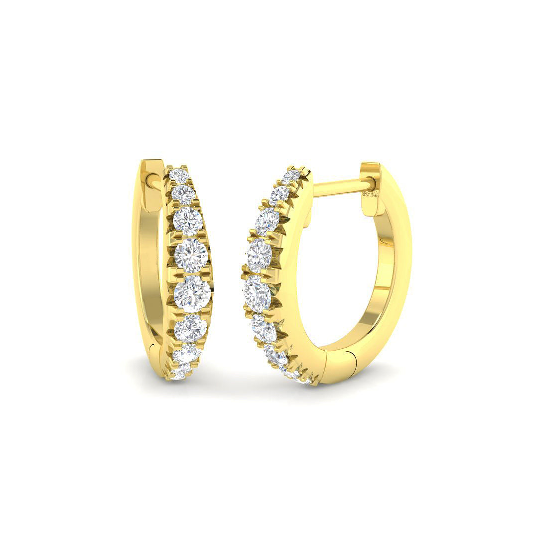 9ct Yellow Gold 0.27ct G SI2 Diamond Earrings