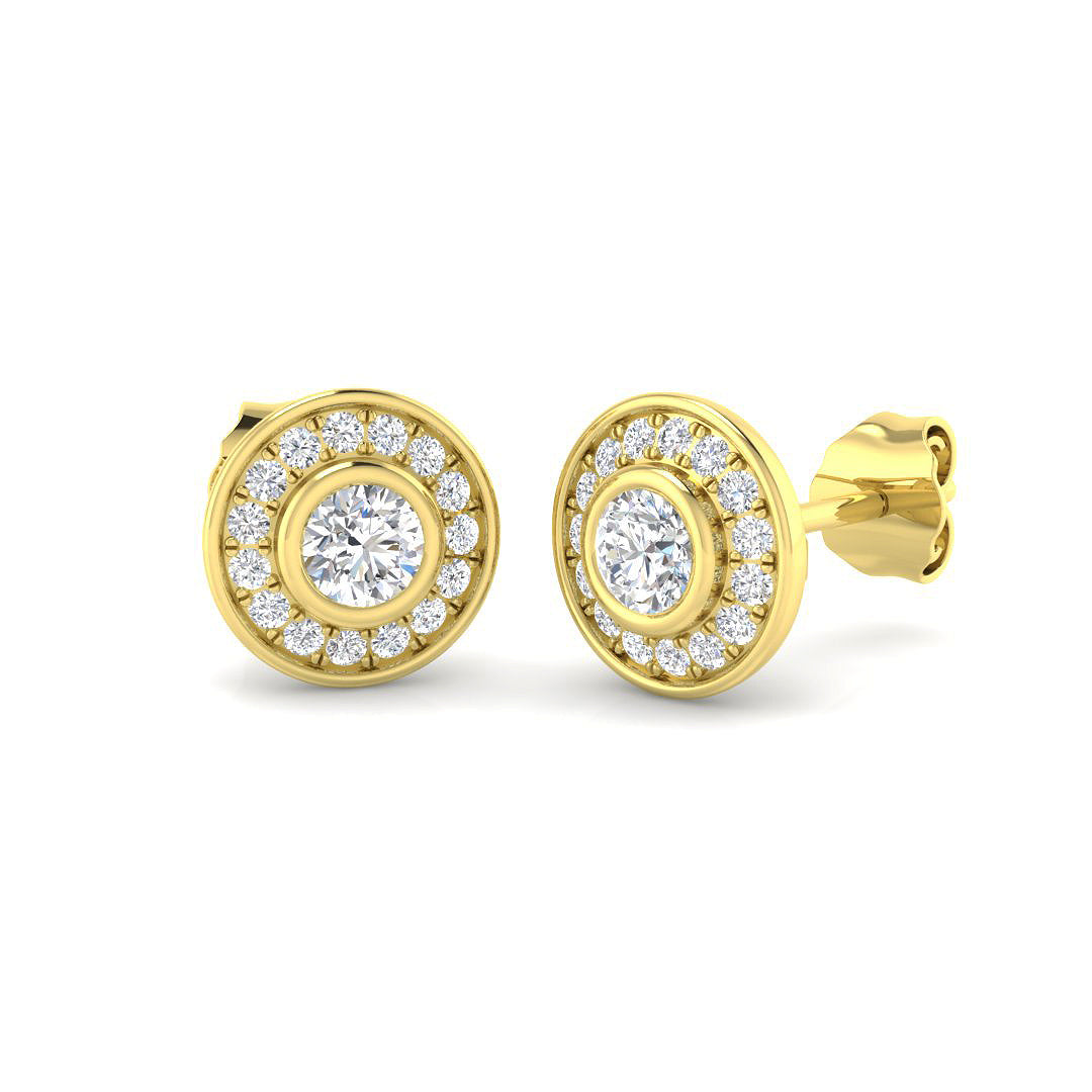 9ct Yellow Gold 0.52ct Laboratory Grown CVD Earrings