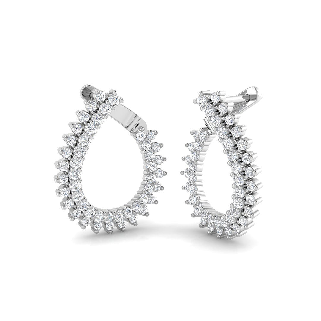 9ct White Gold 0.95ct Laboratory Grown CVD Earrings