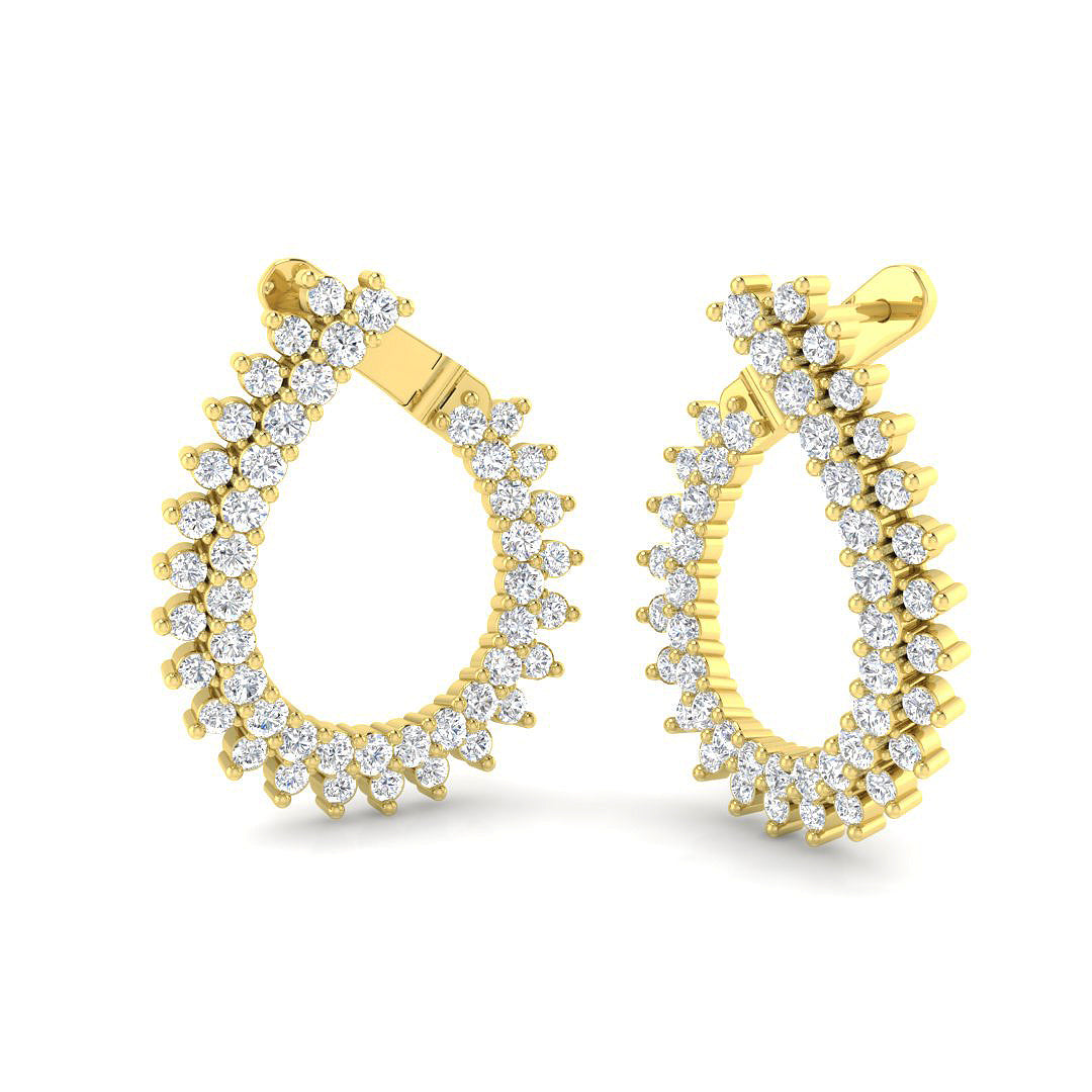 9ct Yellow Gold 2.02ct Laboratory Grown CVD Earrings