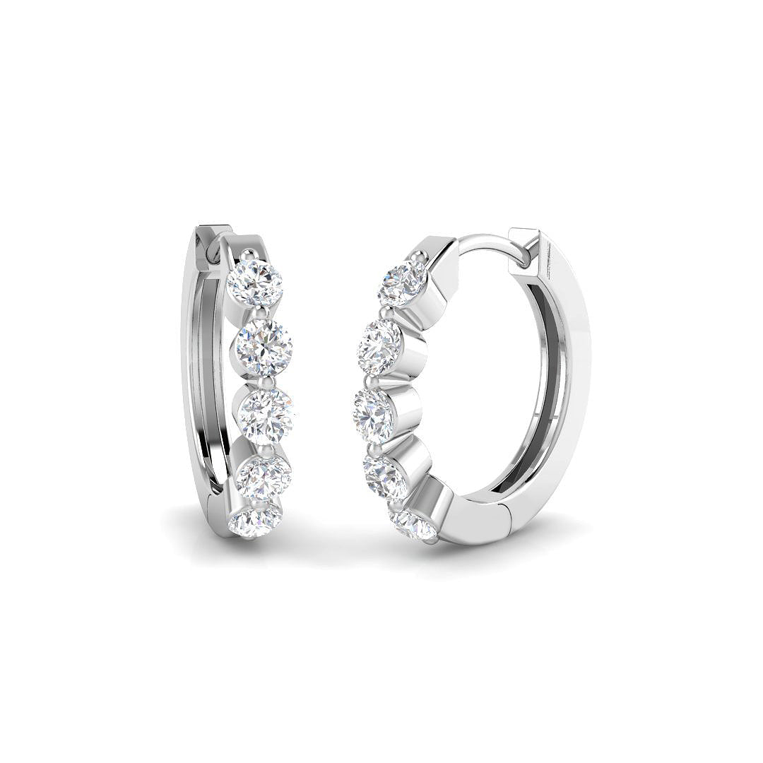9ct White Gold 0.58ct G SI2 Diamond Earrings