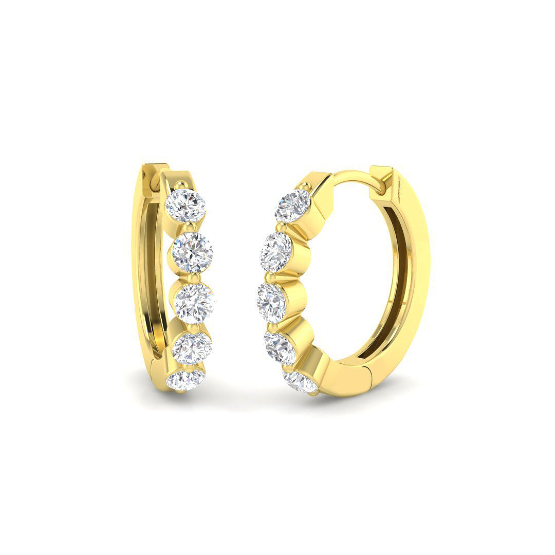 9ct Yellow Gold 0.58ct Laboratory Grown CVD Earrings