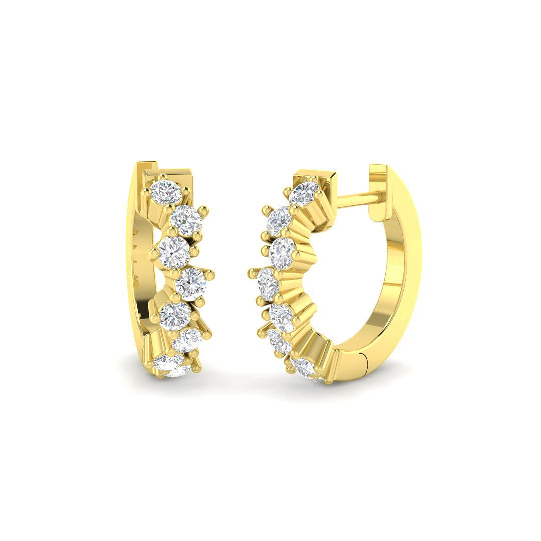 9ct Yellow Gold 0.51ct G SI2 Diamond Earrings