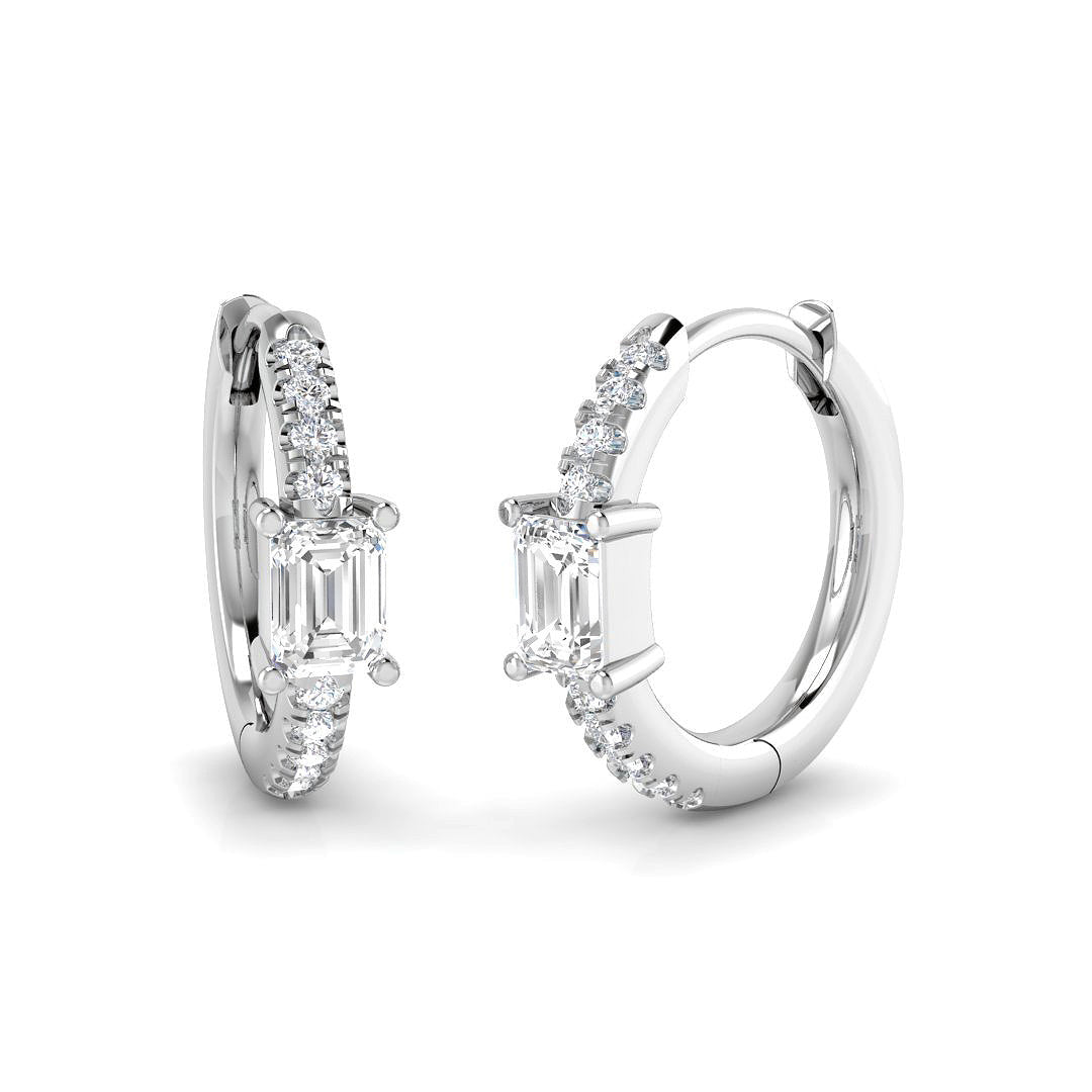 18ct White Gold 0.48ct G SI2 Diamond Earrings