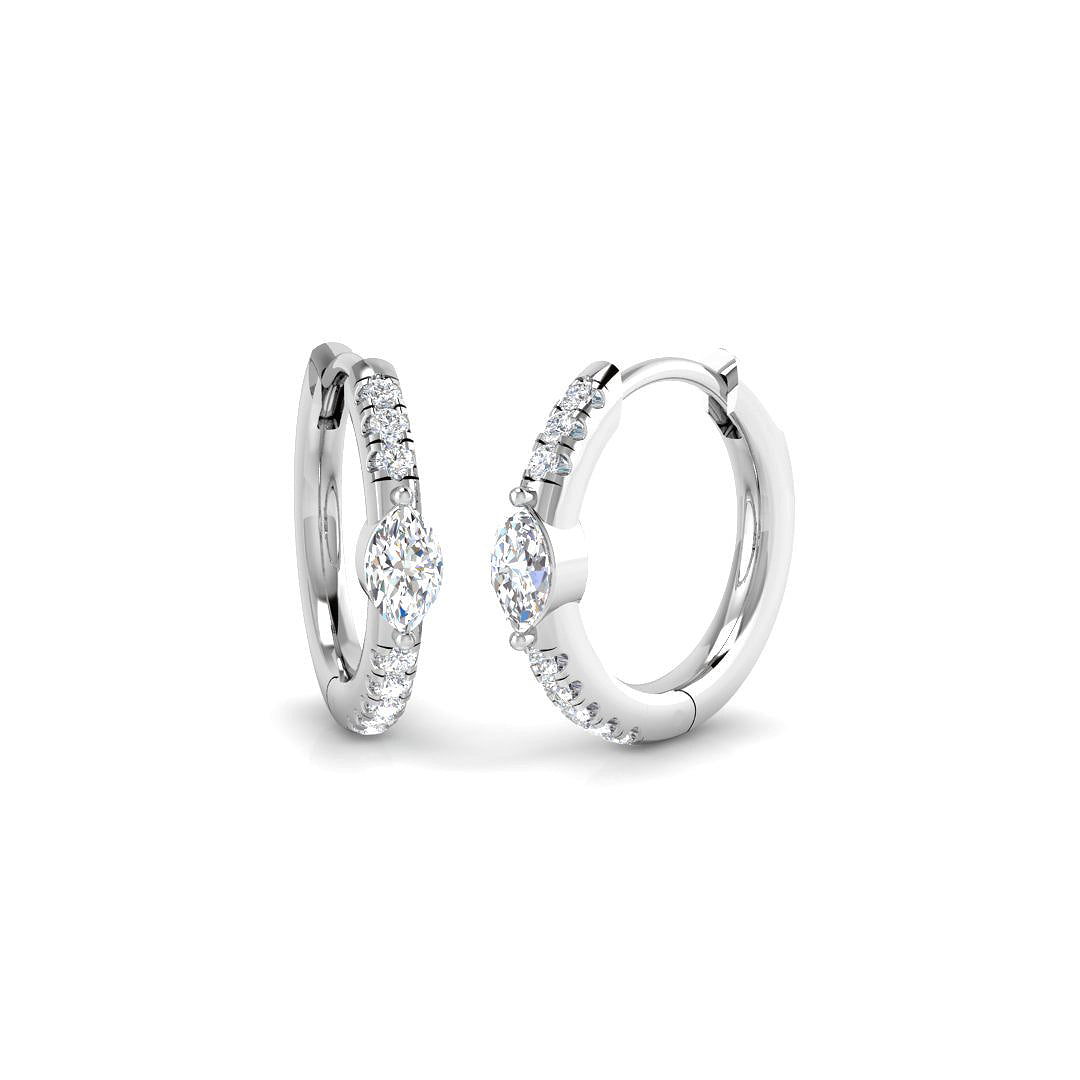 18ct White Gold 0.34ct G SI2 Diamond Earrings