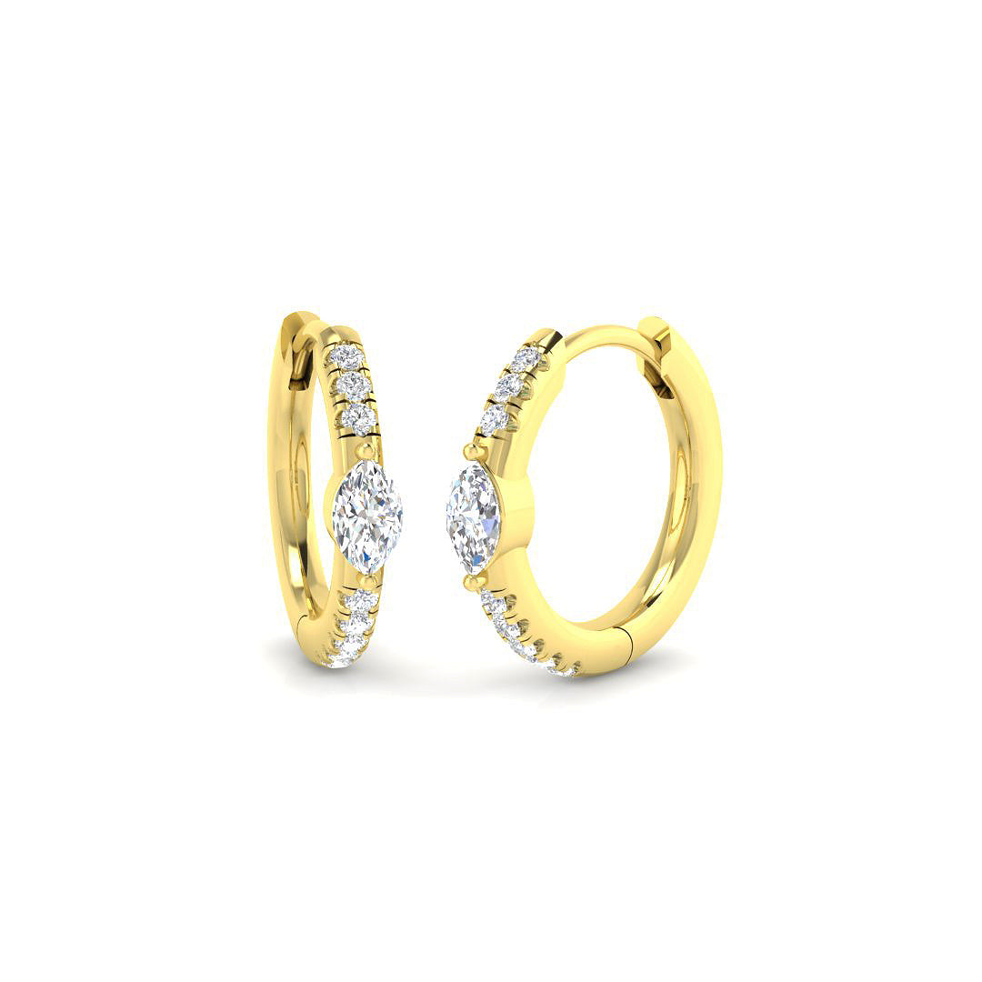 18ct Yellow Gold 0.41ct Diamond Earrings