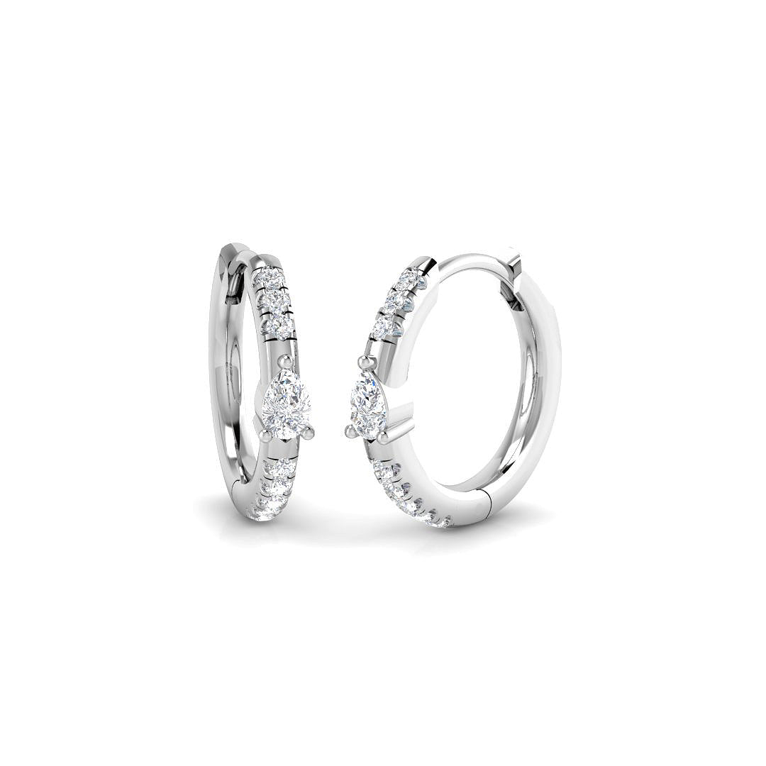 18ct White Gold 0.22ct G SI2 Diamond Earrings