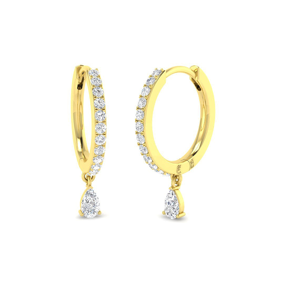 18ct Yellow Gold 0.36ct Diamond Earrings