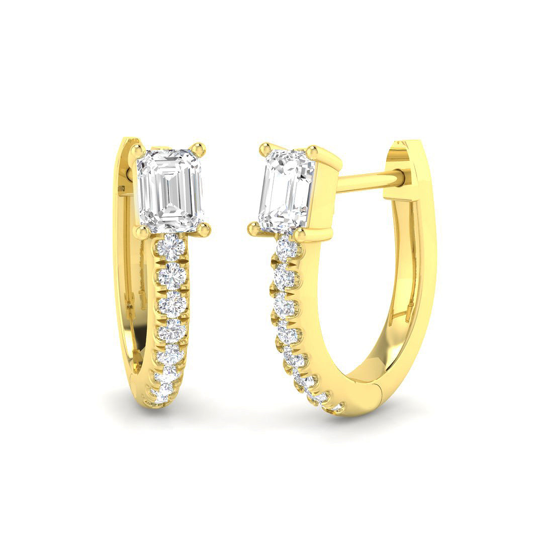 18ct Yellow Gold 0.51ct G SI2 Diamond Earrings