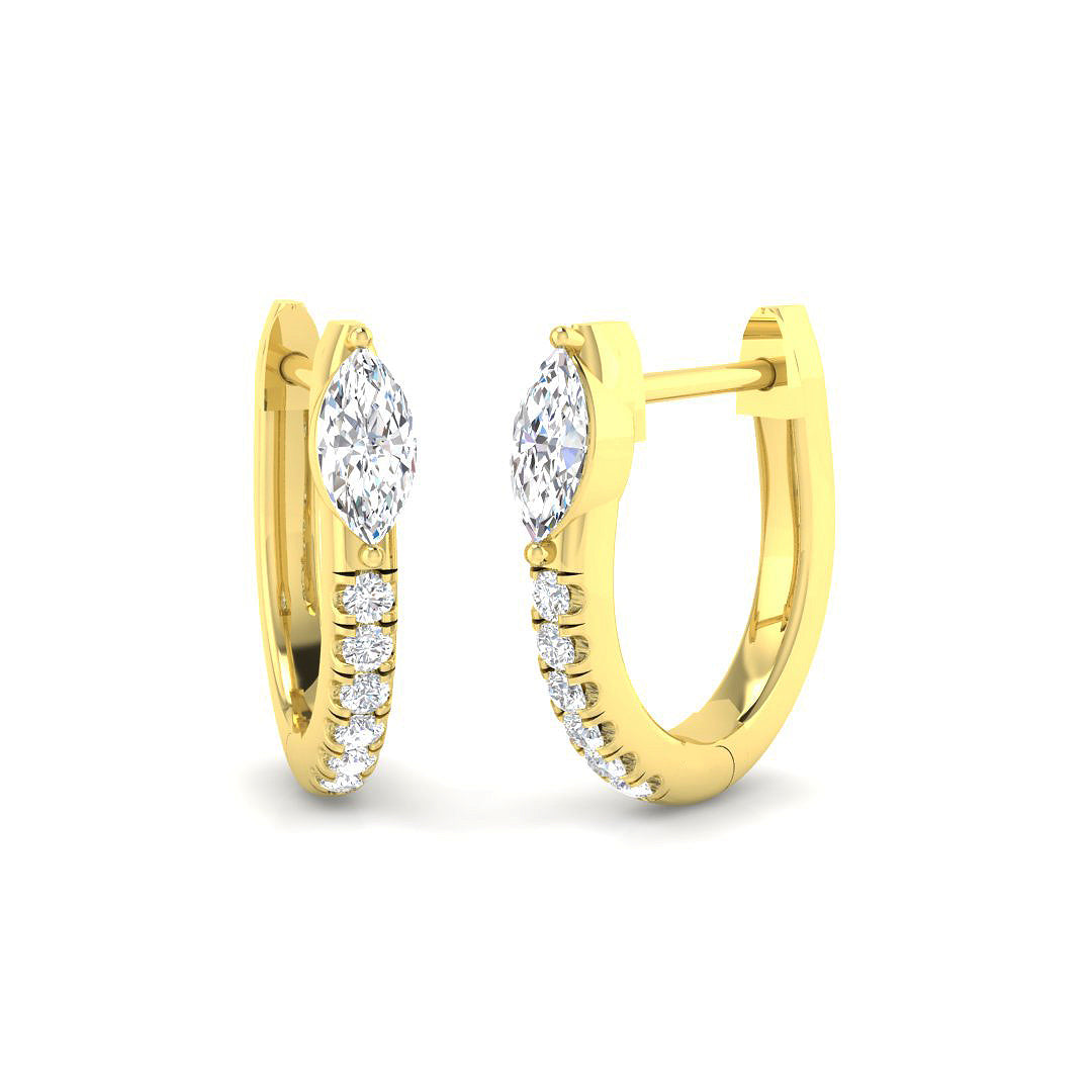 18ct Yellow Gold 0.33ct Diamond Earrings