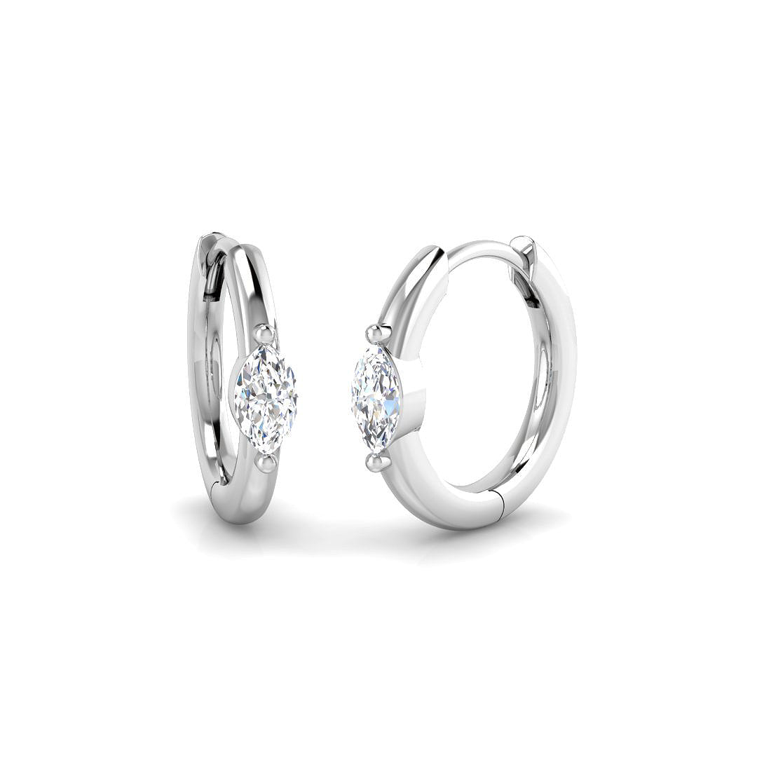 18ct White Gold 0.26ct G SI2 Diamond Earrings
