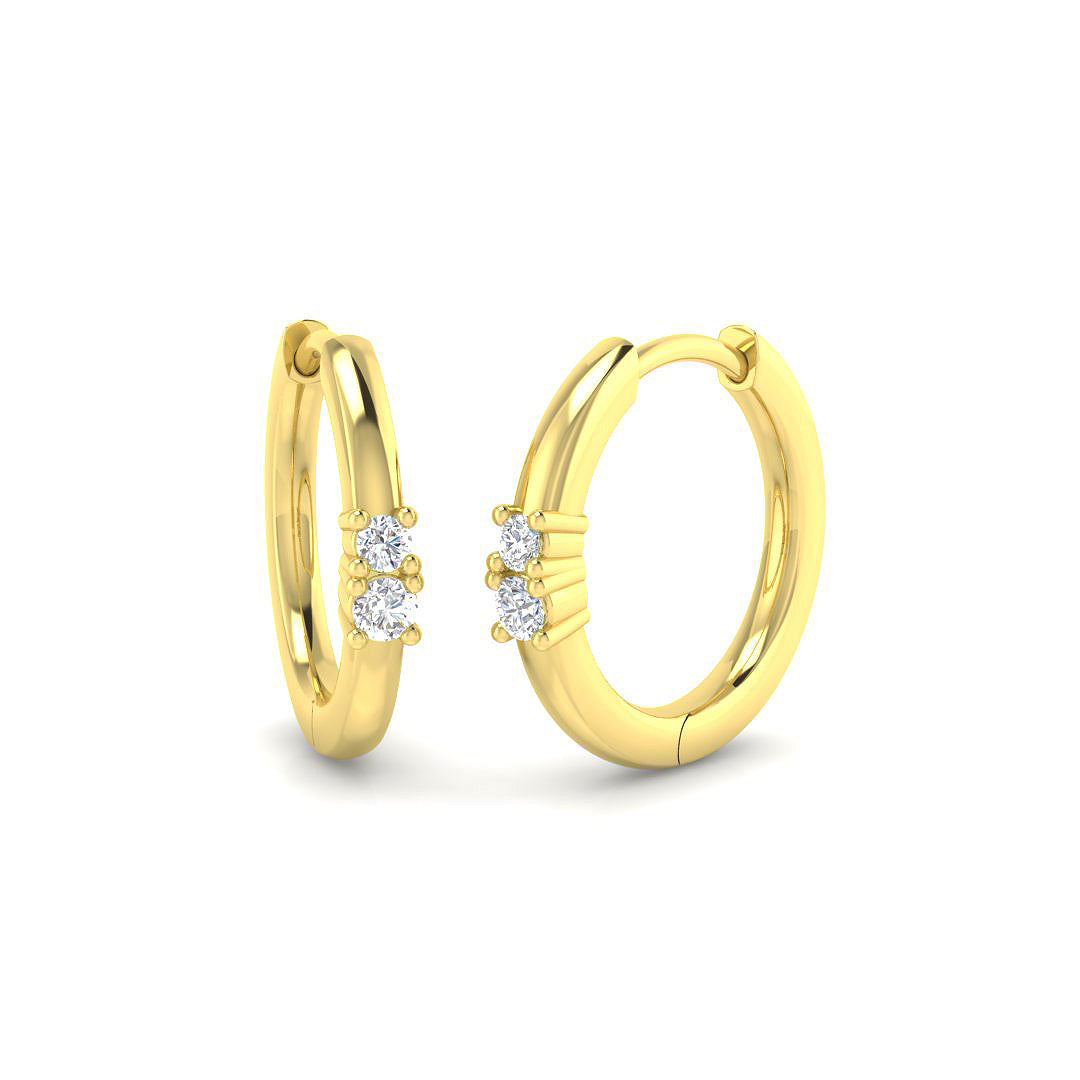 9ct Yellow Gold 0.10ct G SI2 Diamond Earrings