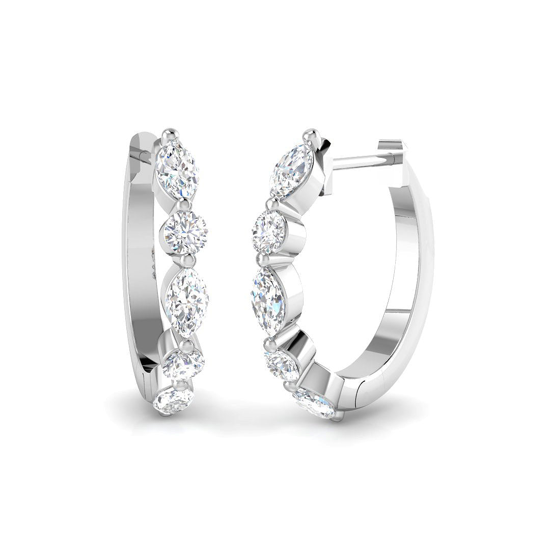 18ct White Gold 0.61ct G SI2 Diamond Earrings