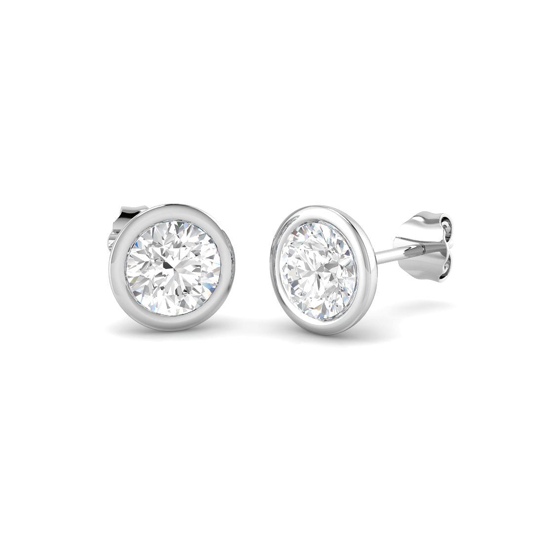 9ct White Gold 2.03ct Laboratory Grown CVD Earrings