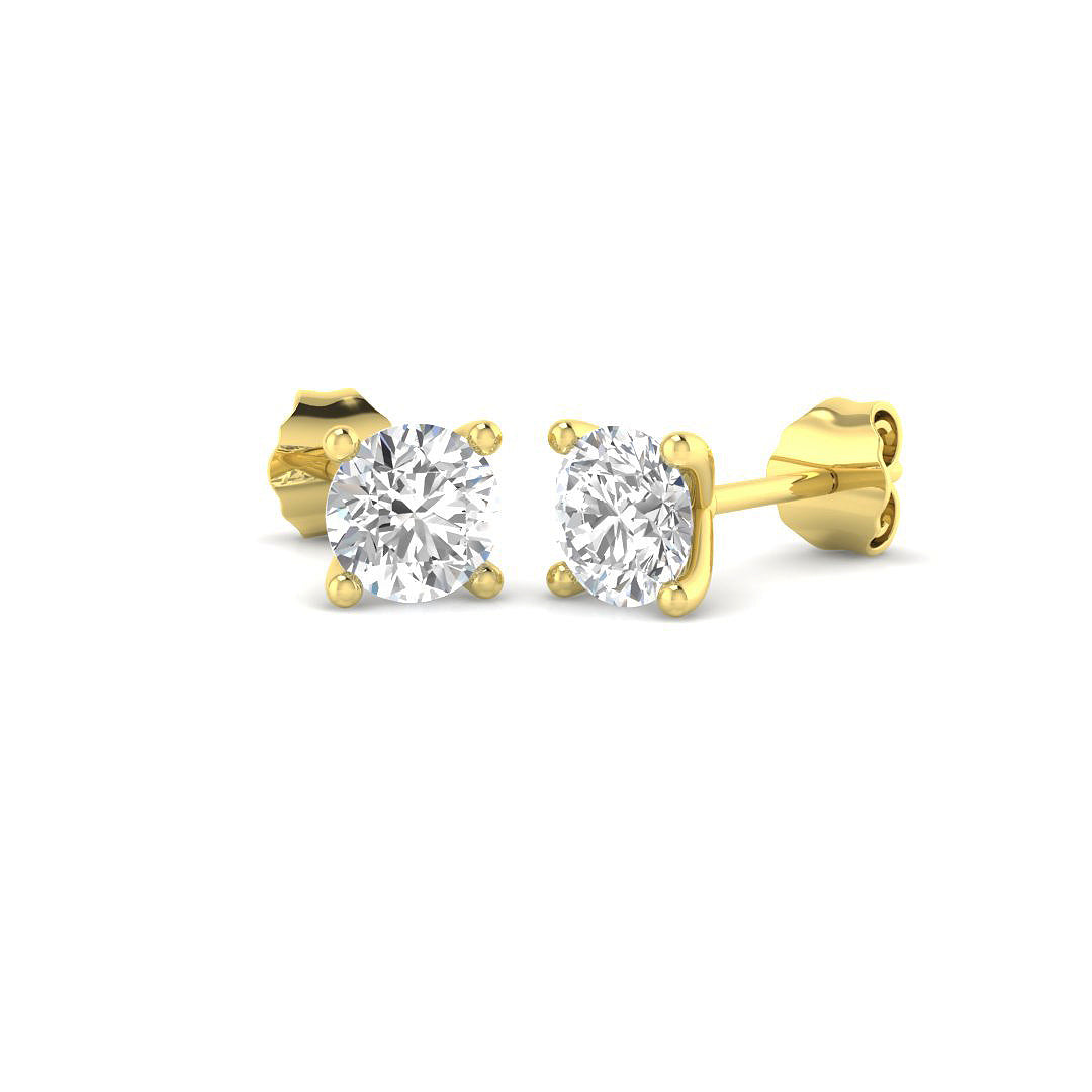 18ct Yellow Gold 1.11ct E VVS2 Laboratory Grown CVD Earrings