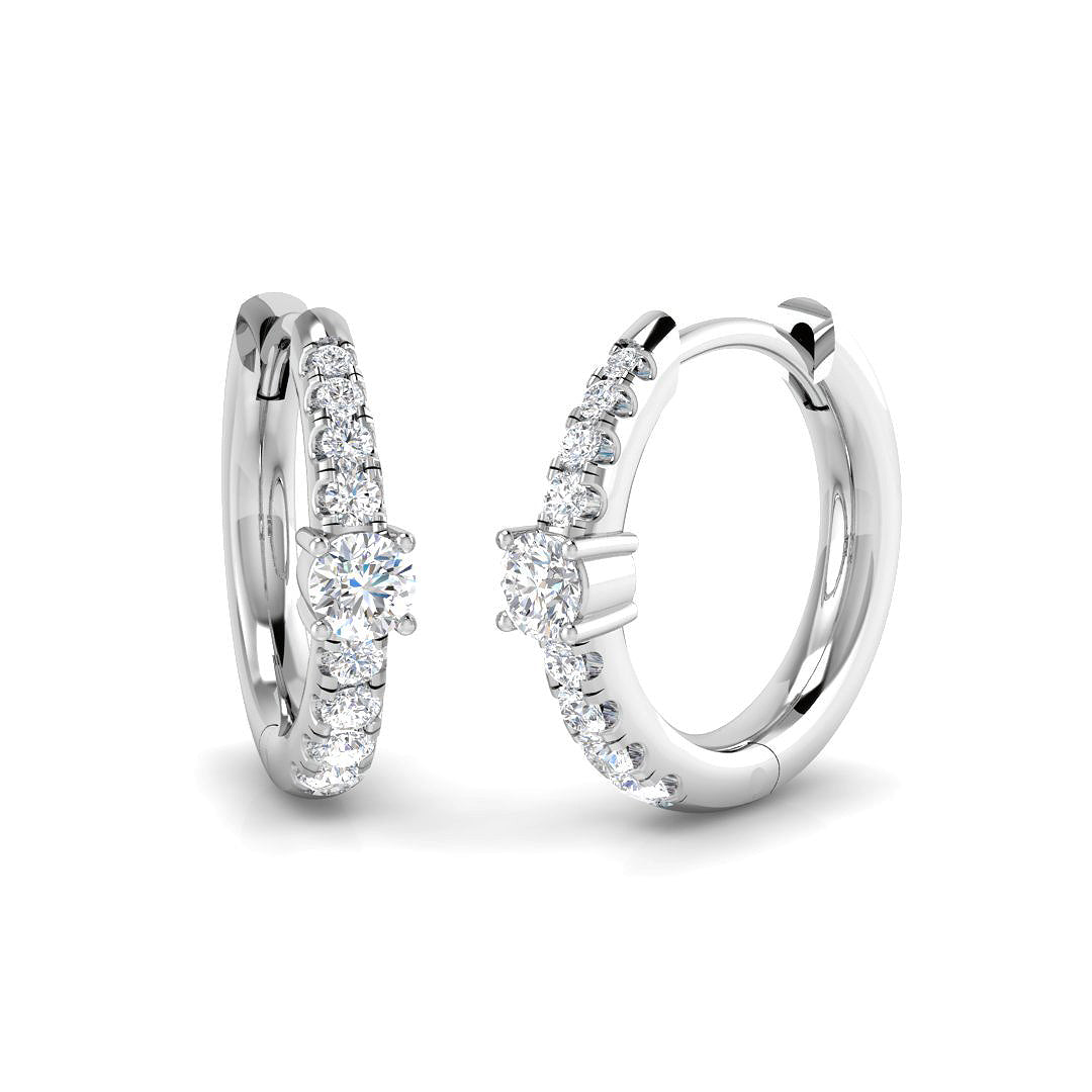9ct White Gold 0.24ct G SI2 Diamond Earrings