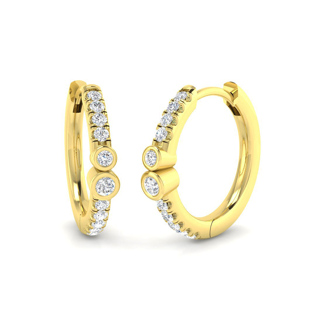 9ct Yellow Gold 0.20ct G SI2 Diamond Earrings