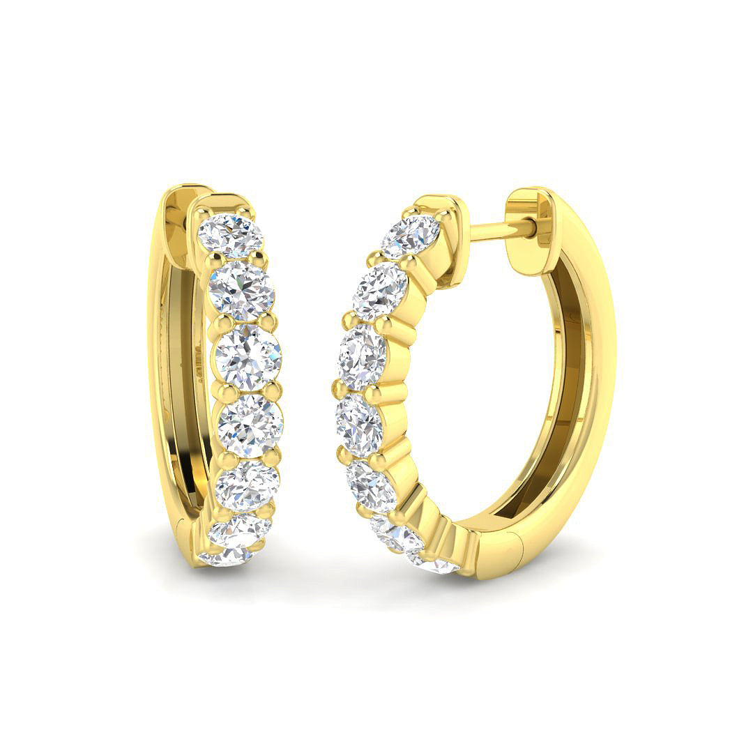 9ct Yellow Gold 1.14ct Laboratory Grown CVD Earrings