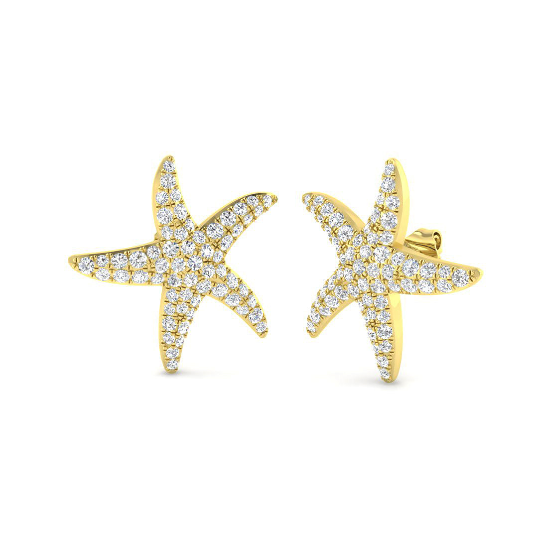 9ct Yellow Gold 1.74ct Laboratory Grown CVD Earrings