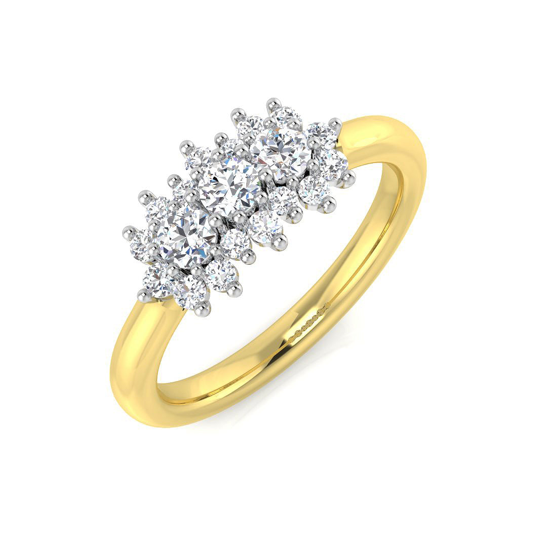 18ct Two-Tone Gold 0.52ct G SI2 Diamond Ring