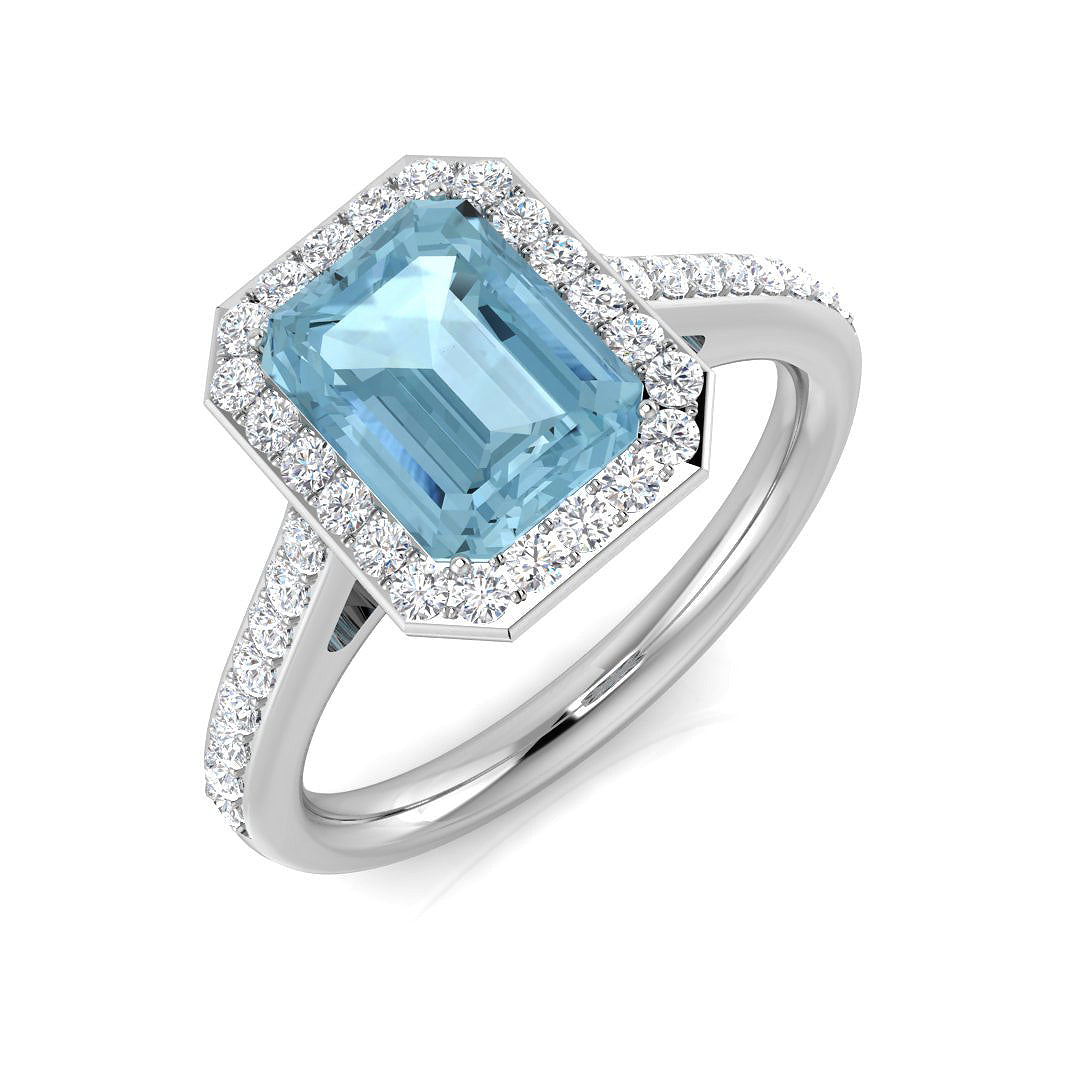 Platinum 1.75ct Aquamarine Ring