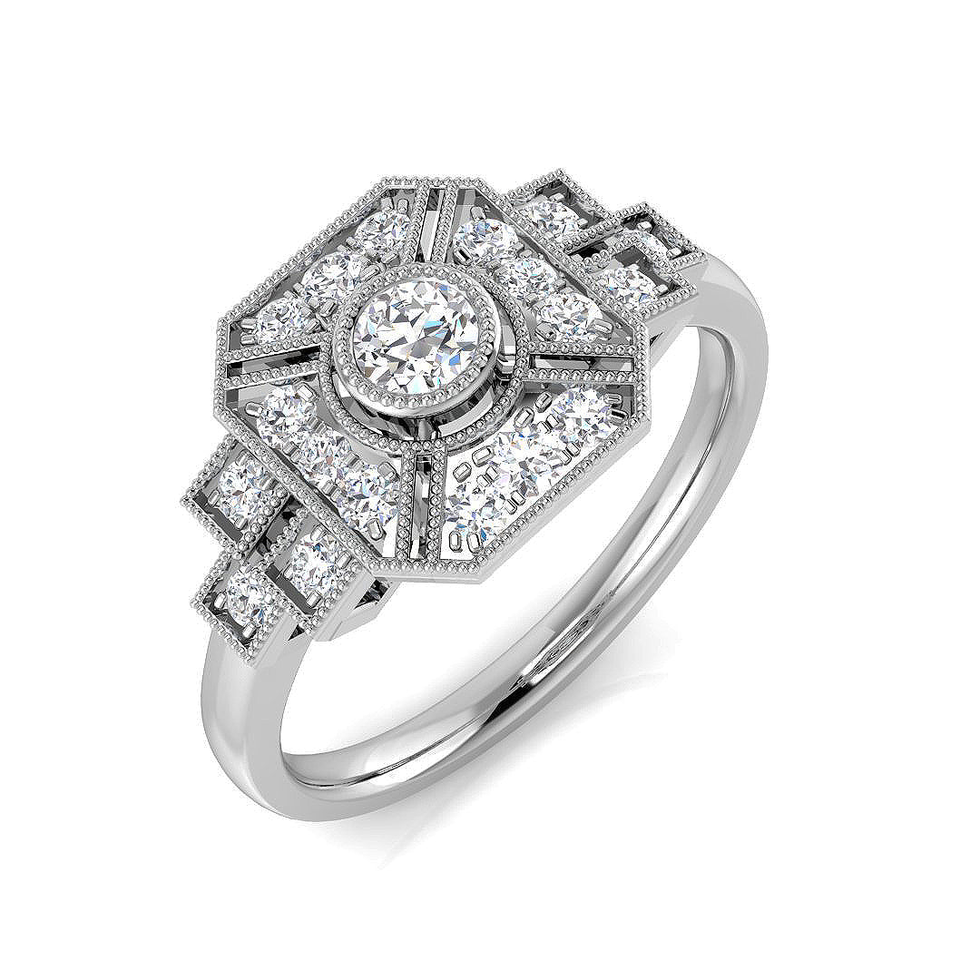 9ct White Gold 0.40ct G I1 Diamond Ring