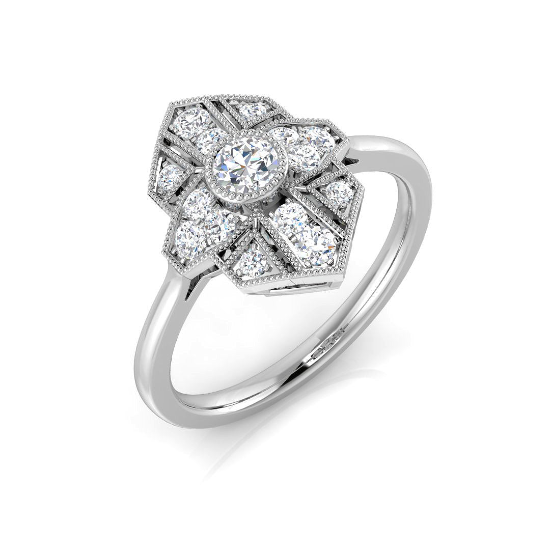 18ct White Gold 0.35ct G SI2 Diamond Ring