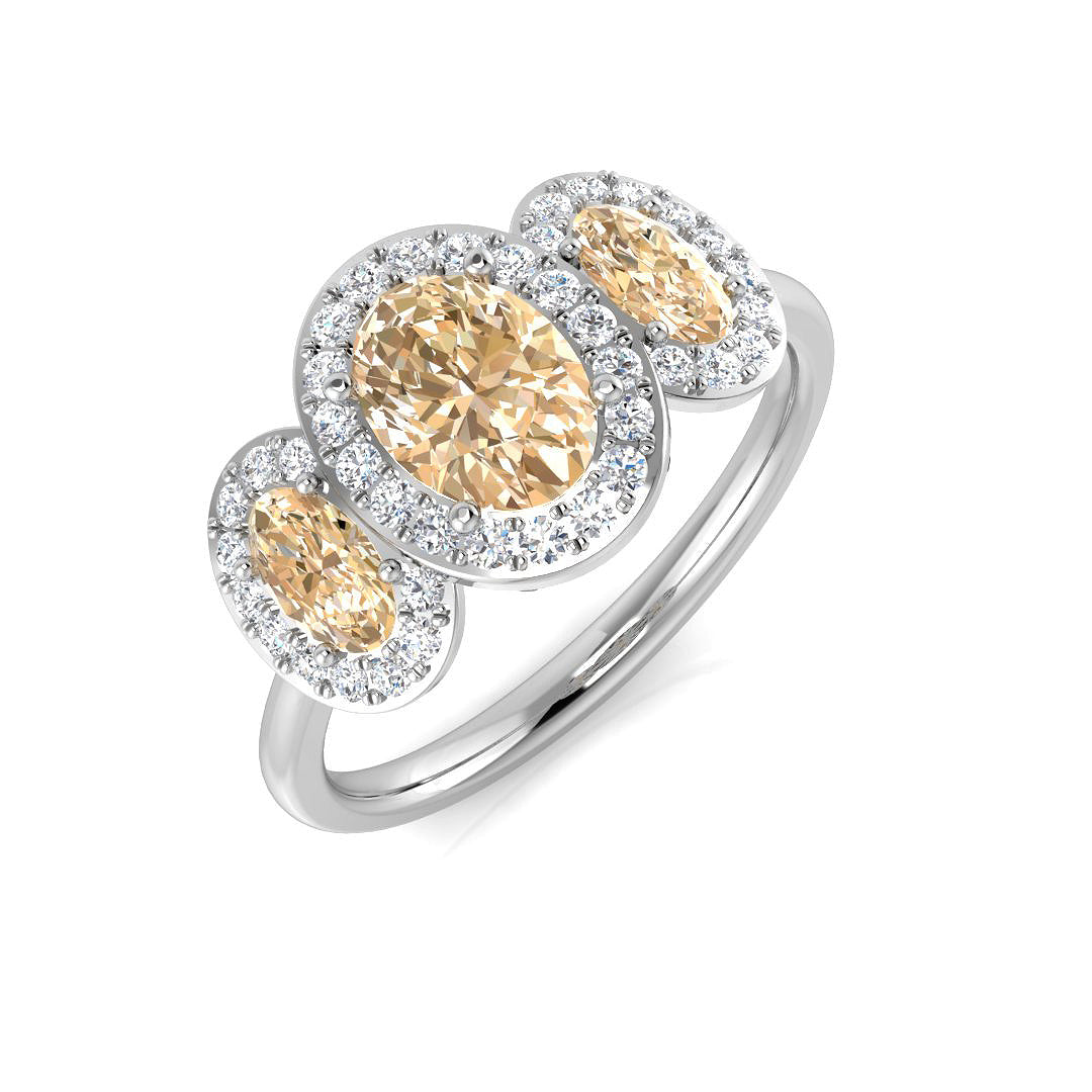 9ct White Gold 1.46ct Morganite Ring