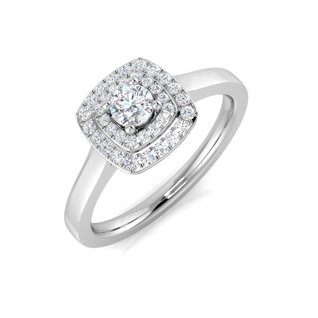 18ct White Gold 0.18ct G SI2 Diamond Ring