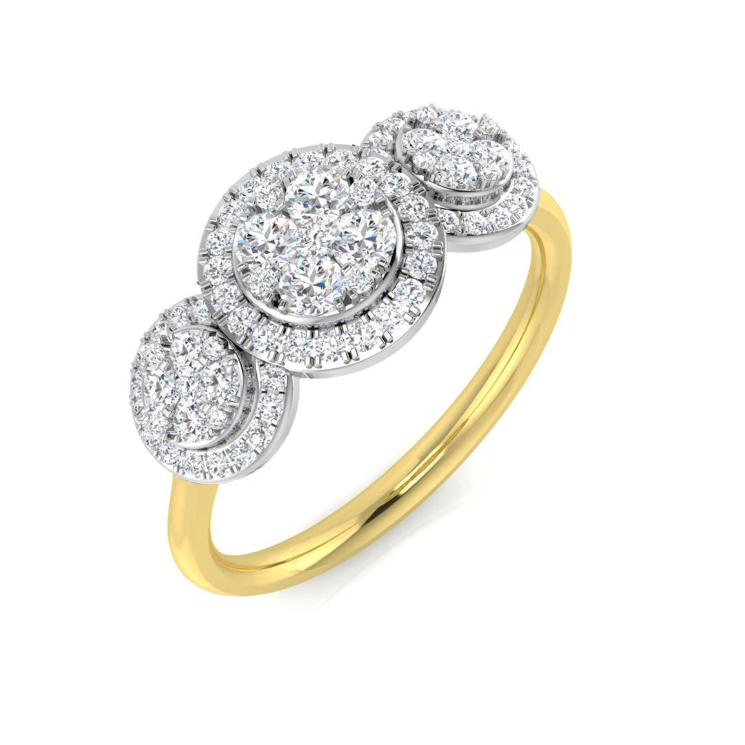 9ct Two-Tone Gold 0.47ct G I1 Diamond Ring