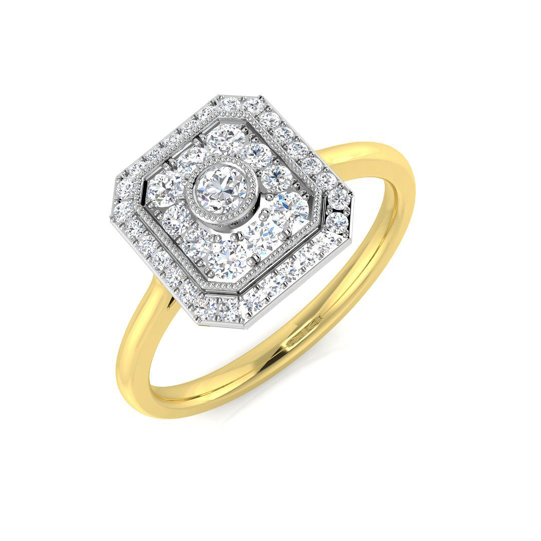 18ct Yellow Gold 0.39ct G SI2 Diamond Ring