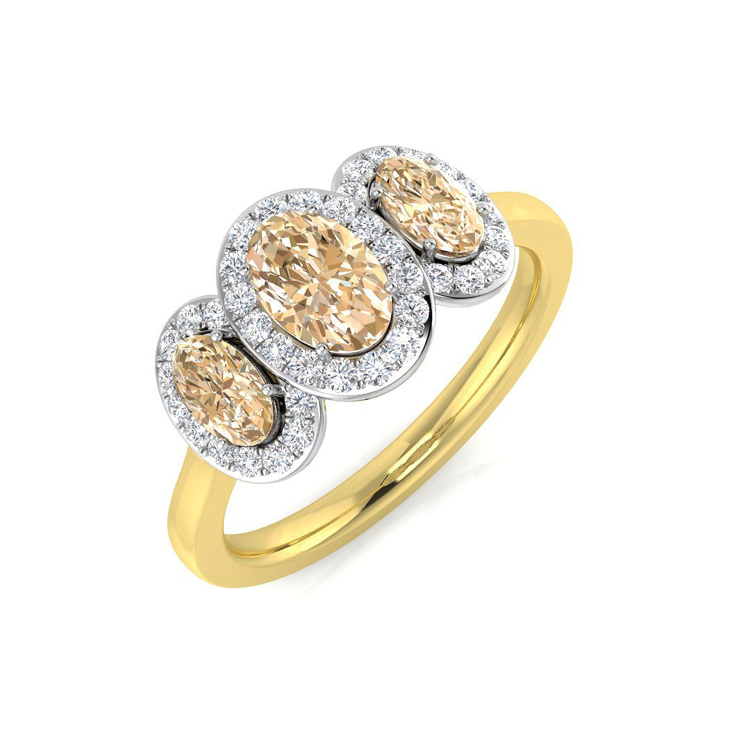 9ct Yellow Gold 1.17ct Morganite Ring