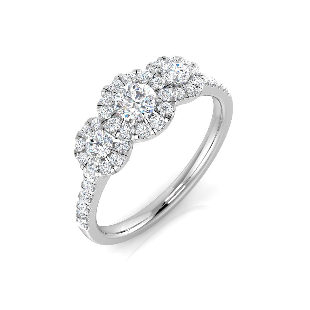 9ct White Gold 0.75ct G I1 Diamond Ring
