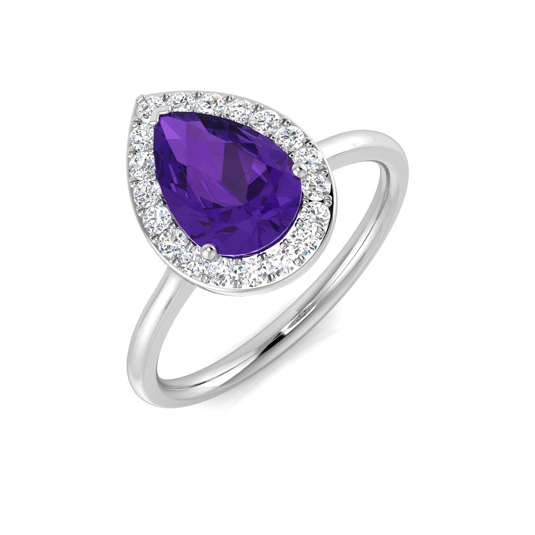 9ct White Gold 1.48ct Amethyst Ring