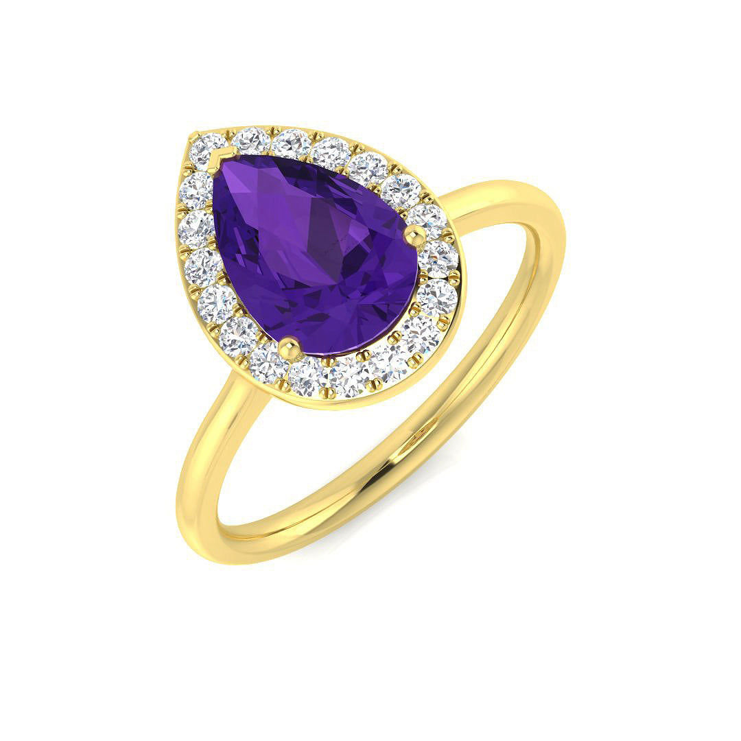 9ct Two-Tone Gold 1.48ct Amethyst Ring