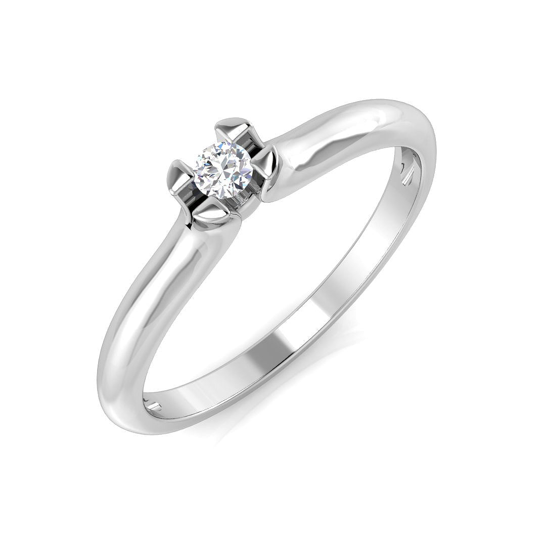 14ct White Gold 0.06ct G SI1 Diamond Ring