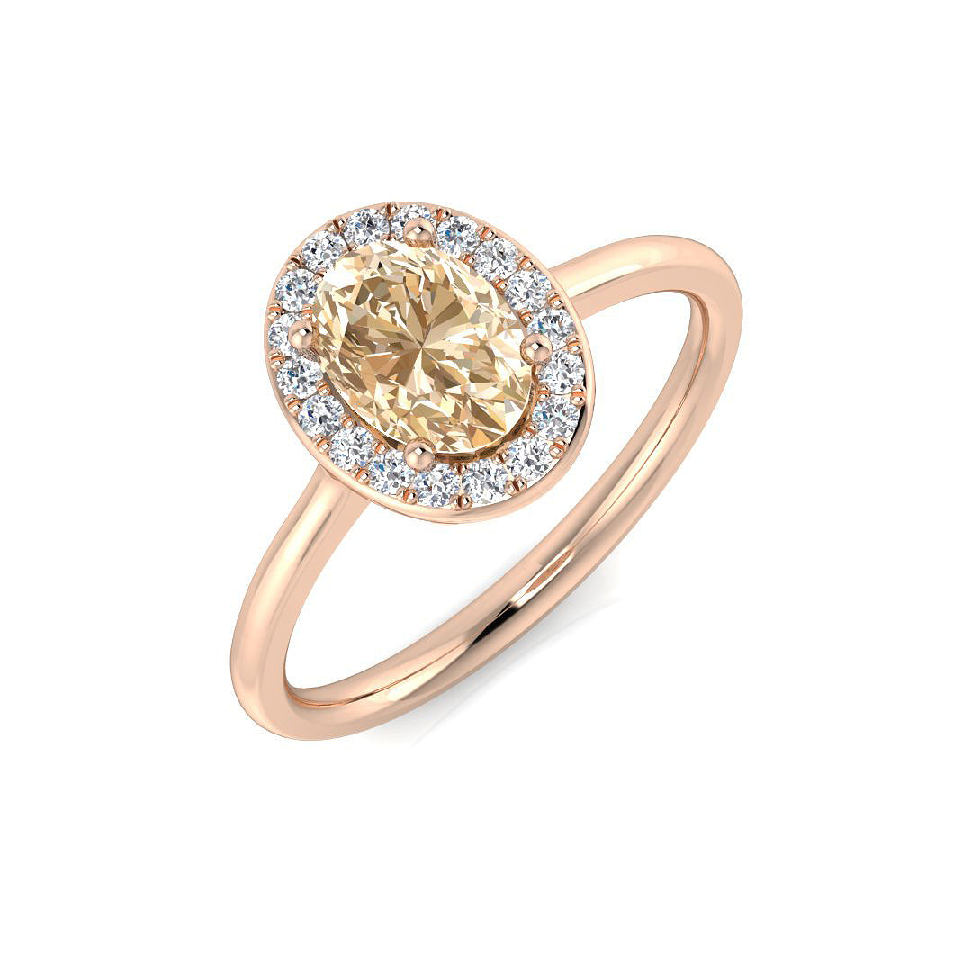 9ct Rose Gold 0.85ct Morganite Ring