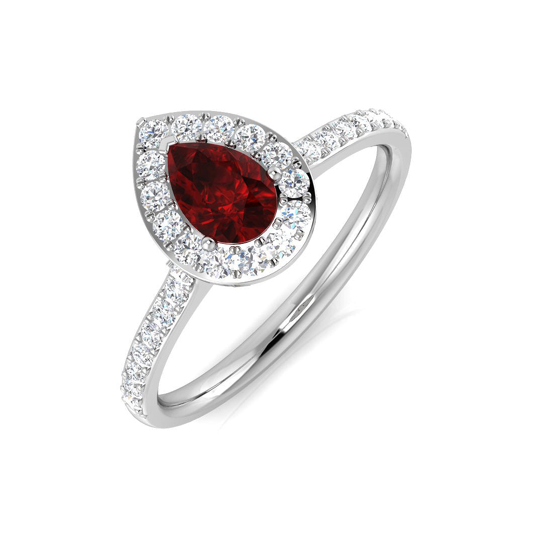 18ct White Gold 0.76ct Multi Sapphire Ring
