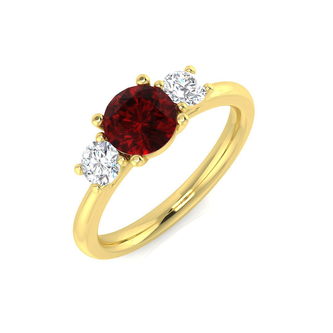 18ct Yellow Gold 1.36ct Ruby Ring