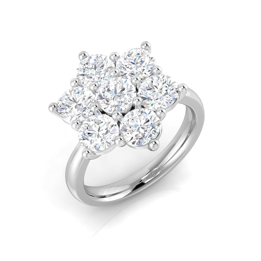 Platinum 2.89ct Laboratory Grown CVD Ring