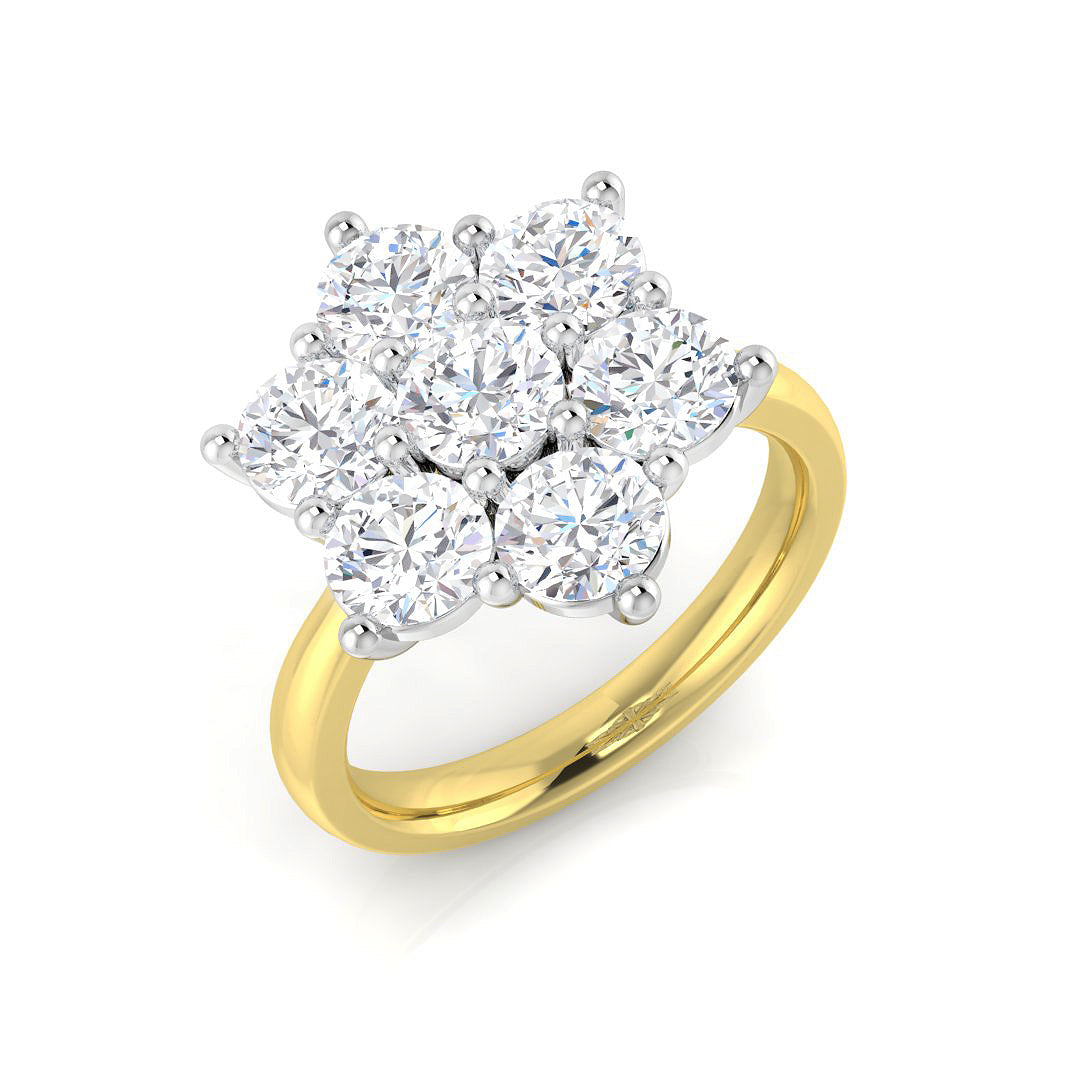 9ct Two-Tone Gold 2.89ct Laboratory Grown CVD Ring