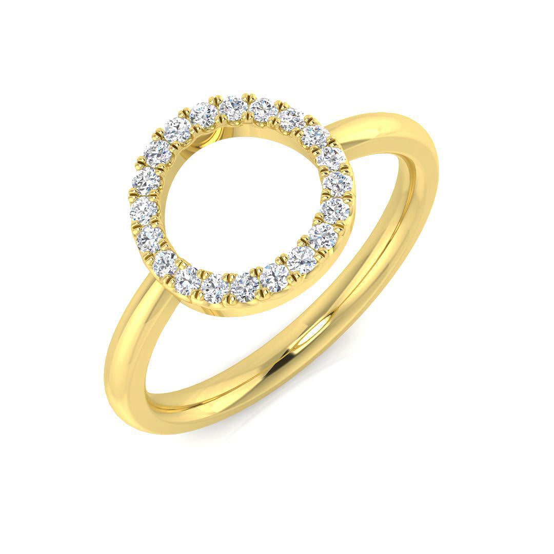 9ct Yellow Gold 0.12ct G SI2 Diamond Ring