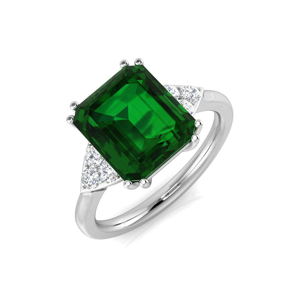 18ct White Gold 2.91ct Emerald Ring