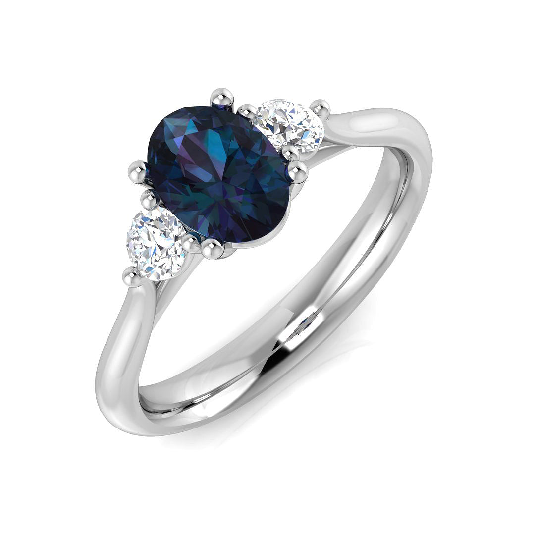 18ct White Gold 1.42ct Multi Sapphire Ring