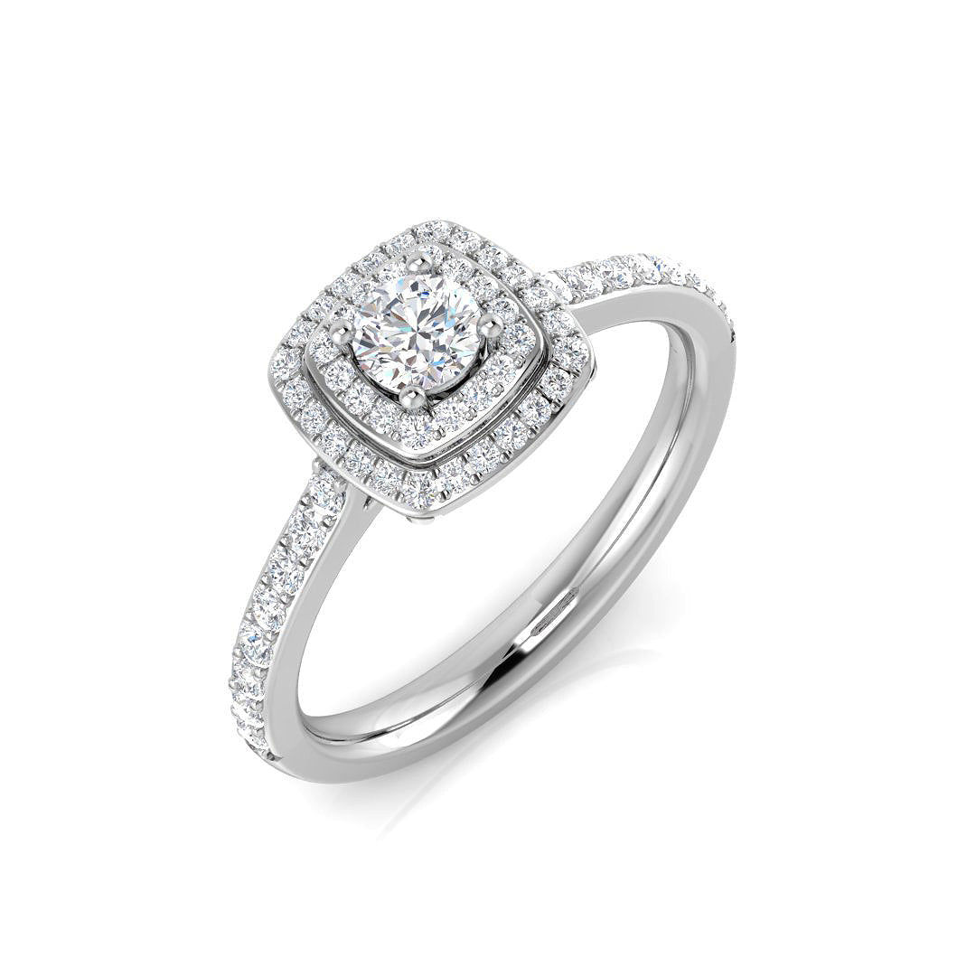 9ct White Gold 0.48ct Laboratory Grown CVD Ring