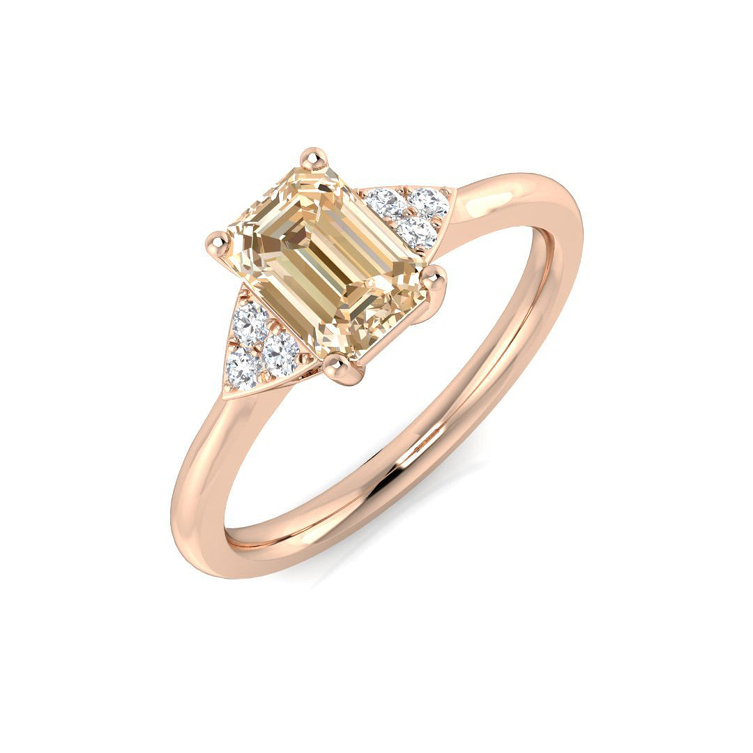 9ct Rose Gold 0.99ct Morganite Ring