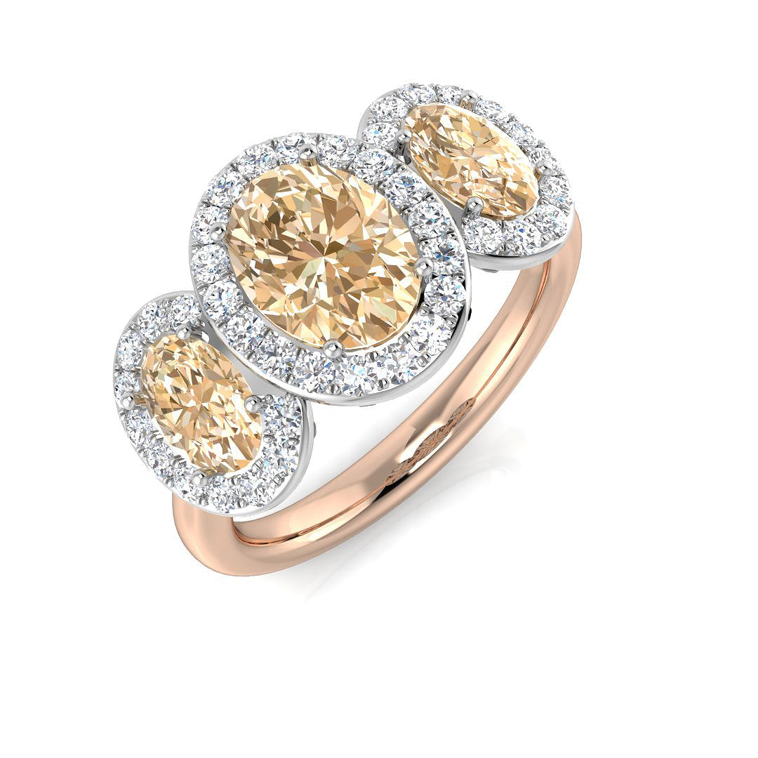 9ct Two-Tone Gold 2.59ct Morganite Ring