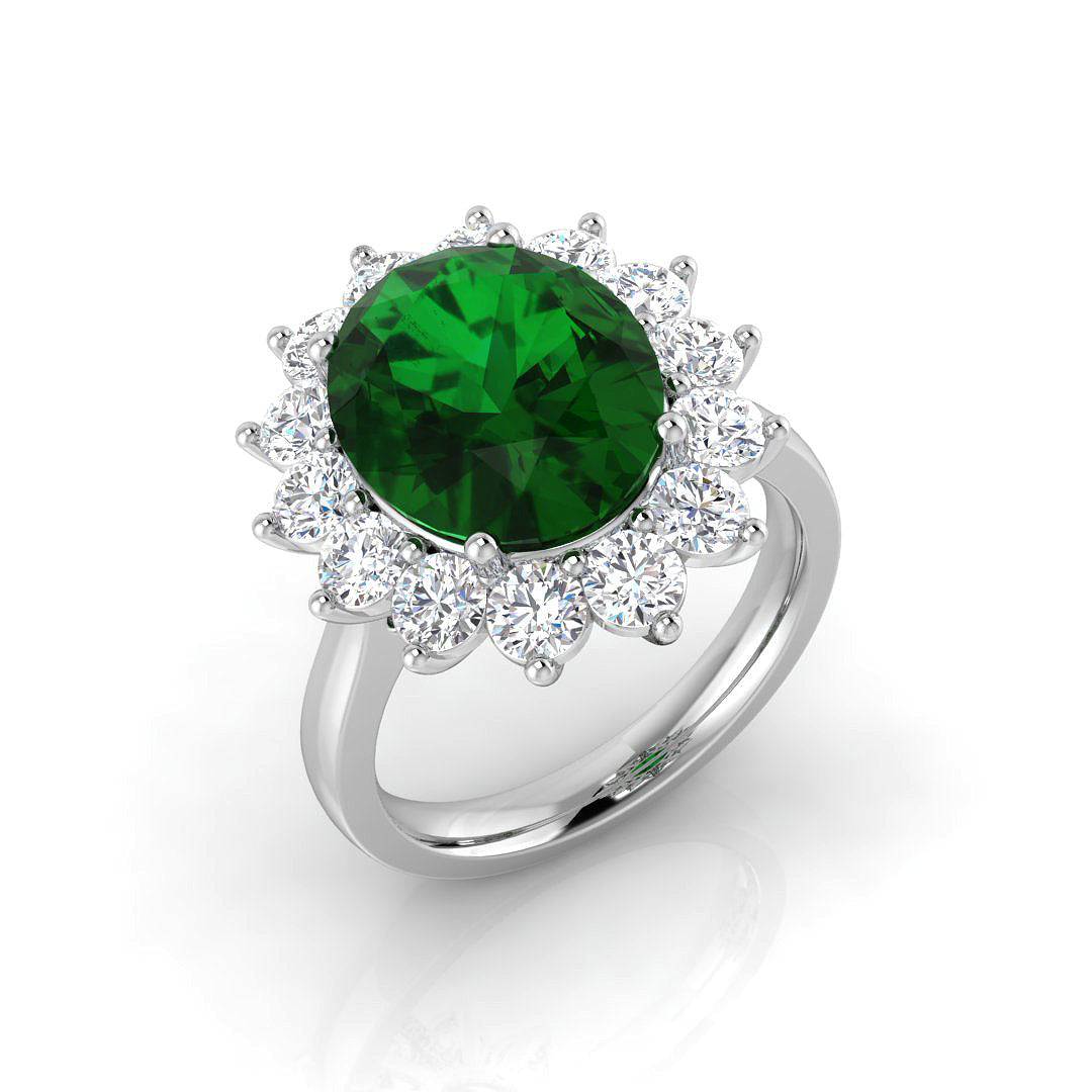 Platinum 5.38ct Emerald Ring